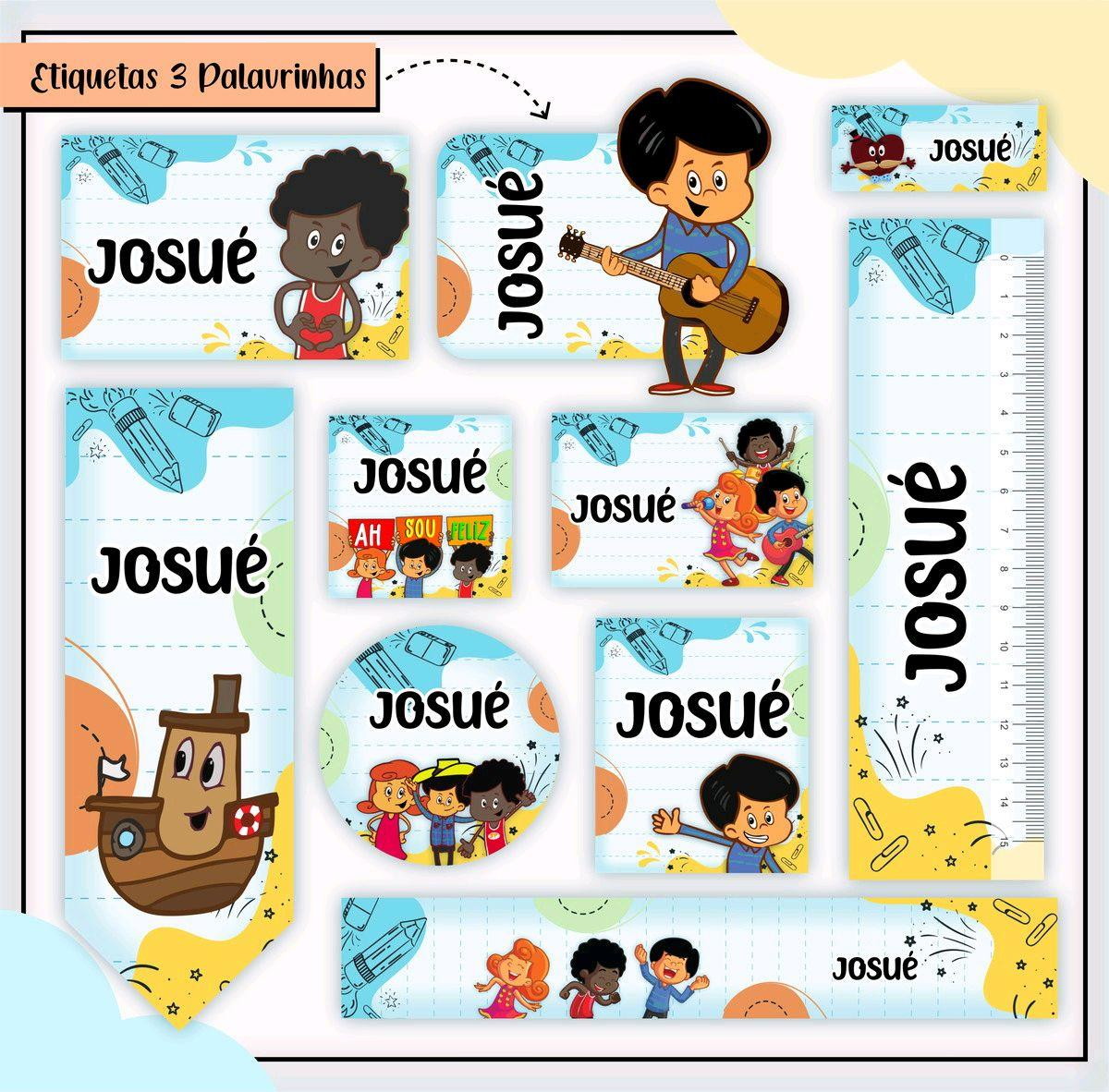 ARQUIVO ETIQUETA ESCOLAR TRES PALAVRINHAS #2797 STUDIO E PDF