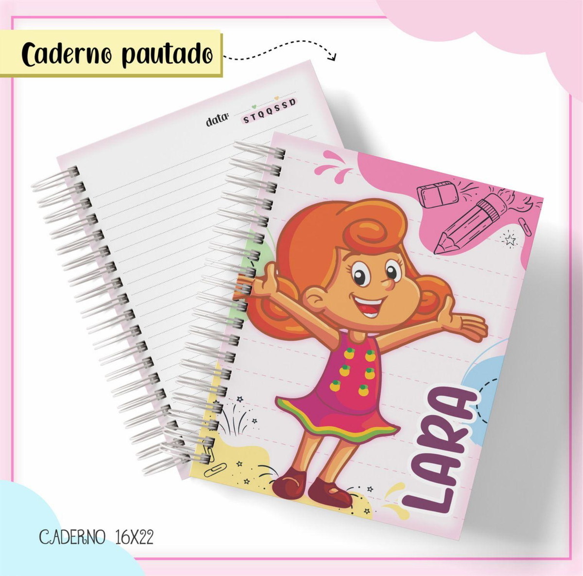 ARQUIVO ETIQUETA ESCOLAR TRES PALAVRINHAS #2803 STUDIO E PDF - Imagem 2