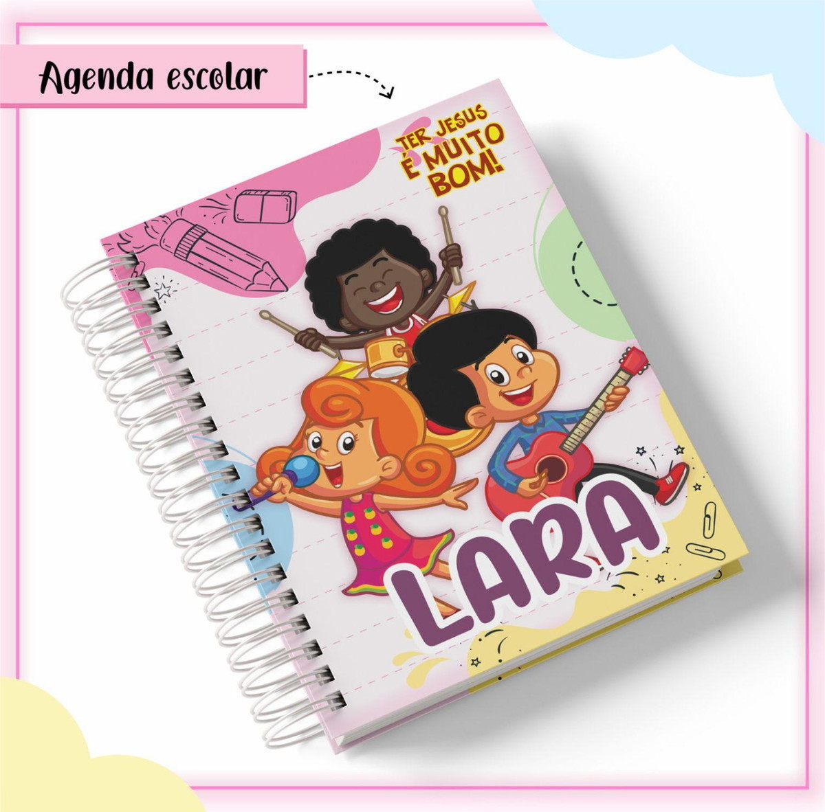 ARQUIVO ETIQUETA ESCOLAR TRES PALAVRINHAS #2803 STUDIO E PDF - Imagem 4