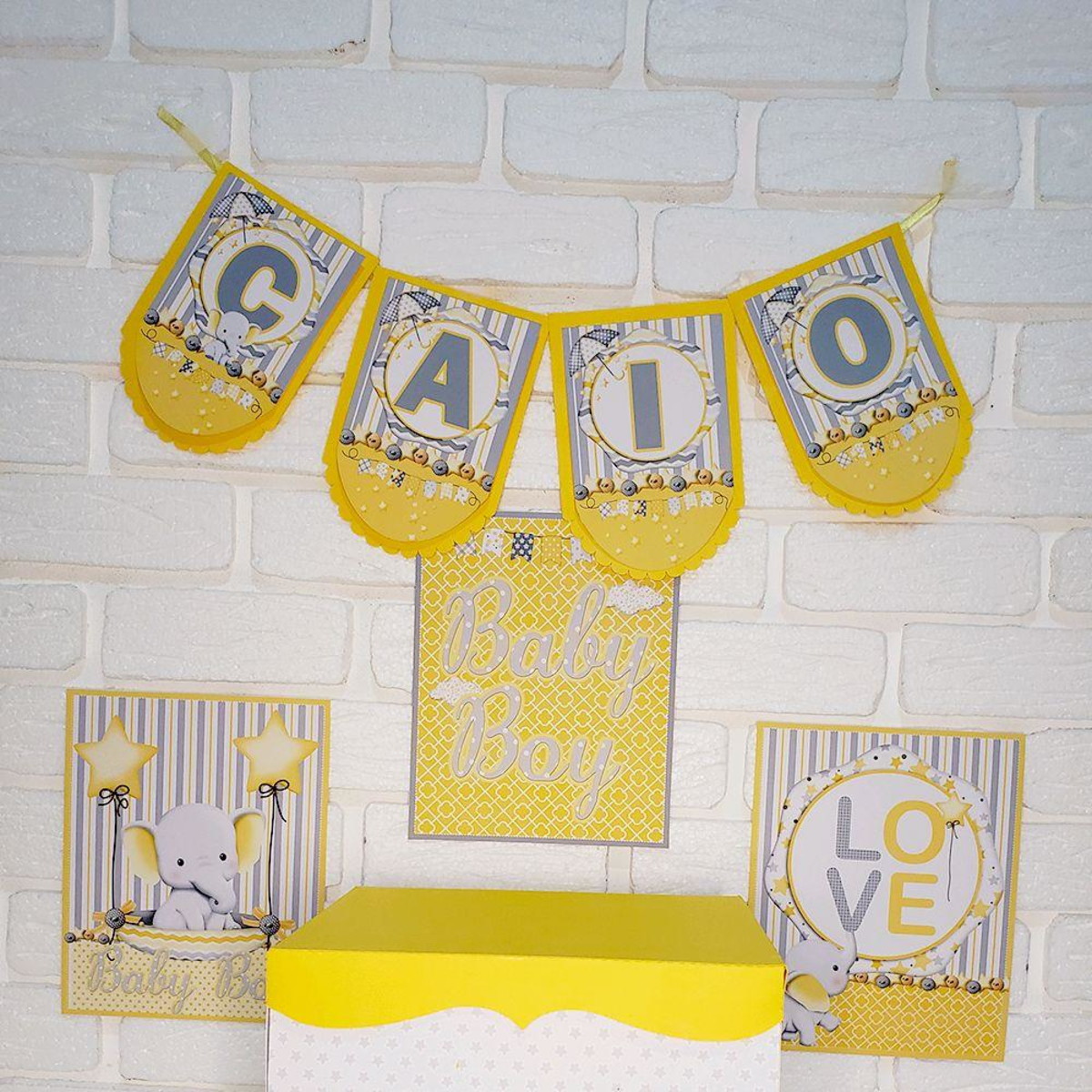ARQUIVO FESTA NA CAIXA CHÁ DE BEBÊ ELEFANTE (#1457) STUDIO - Imagem 5