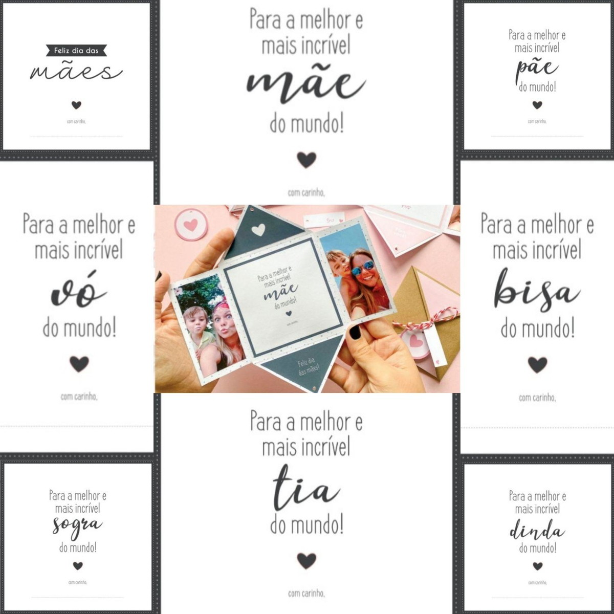 Arquivo Kit Cartão com Fotos e 15 Frases Dia das Mães #13933 - Imagem 2