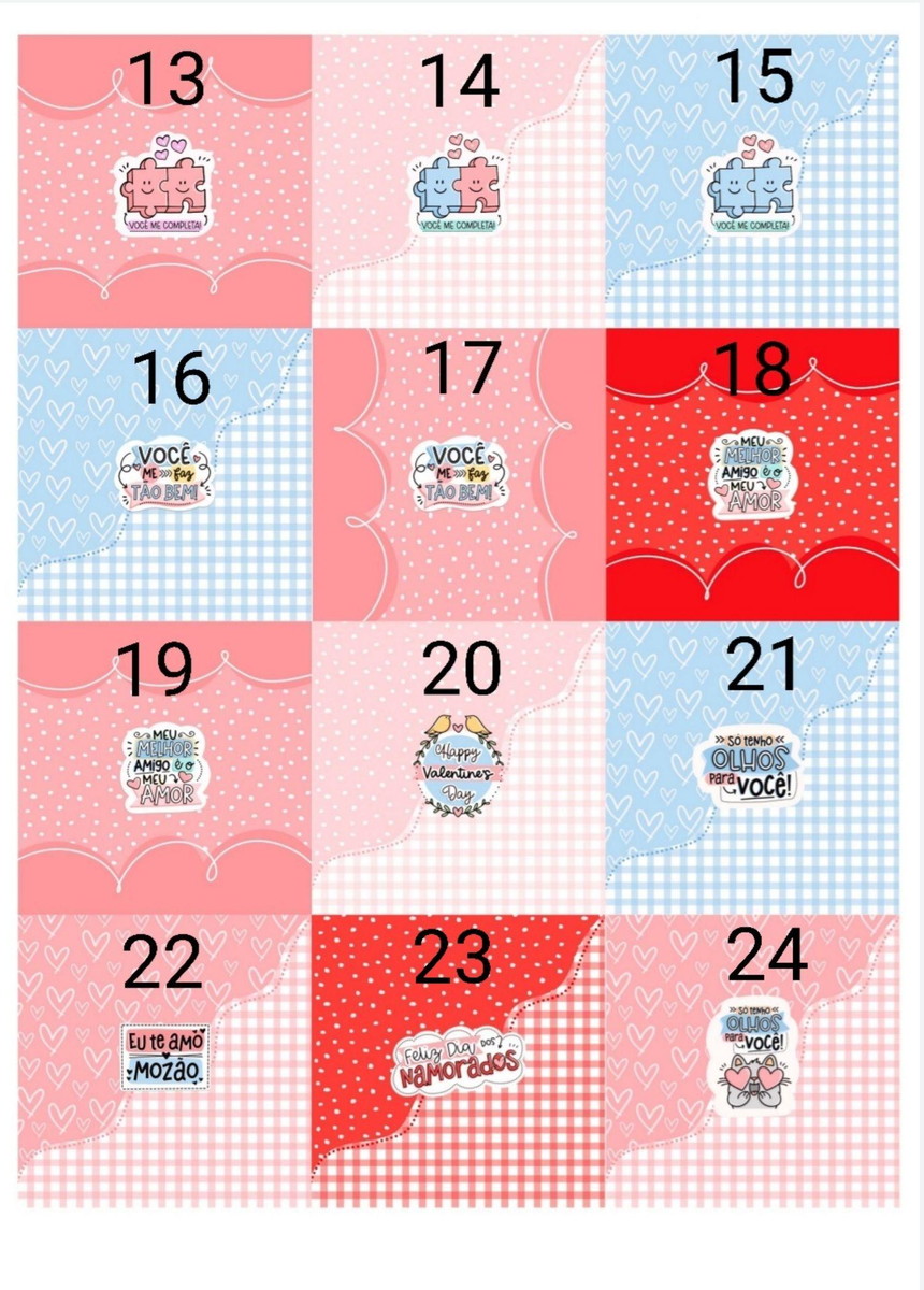 Arquivo Kit Completo Cards Balinhas Dia dos Namorados #14098 - Imagem 3