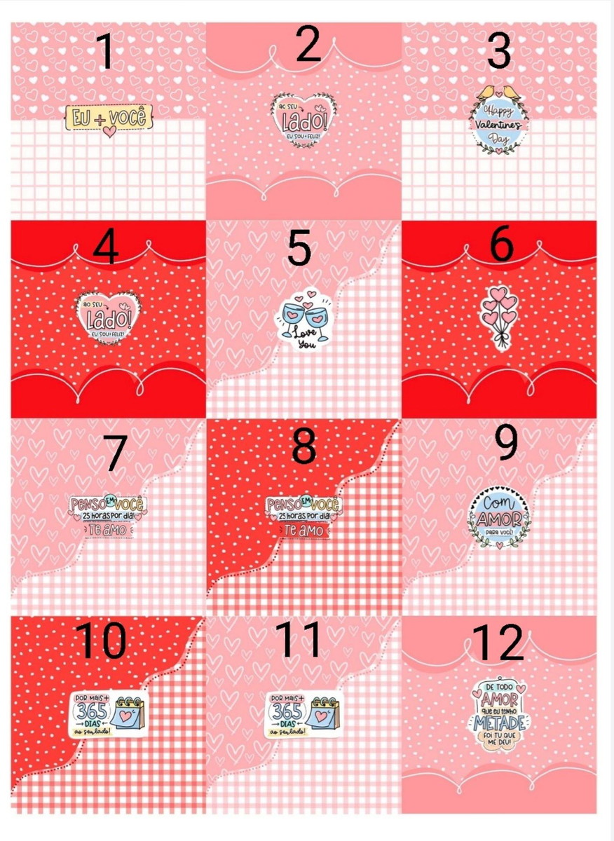 Arquivo Kit Completo Cards Balinhas Dia dos Namorados #14098 - Imagem 2