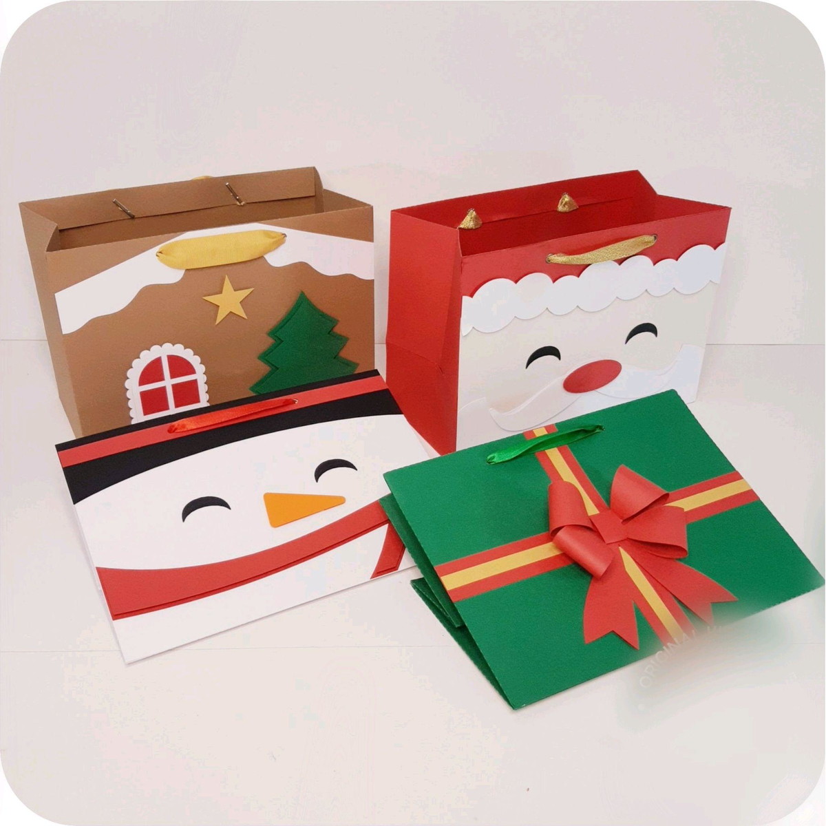 ARQUIVO KIT DE SACOLINHAS DE NATAL #11293 GRANDE E MEDIA