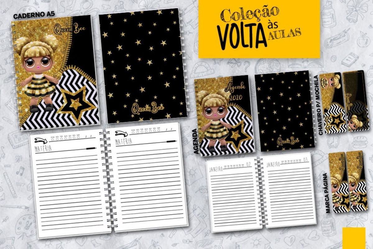 Arquivo Kit Encardenação/etiqueta Escolar Lol #15754