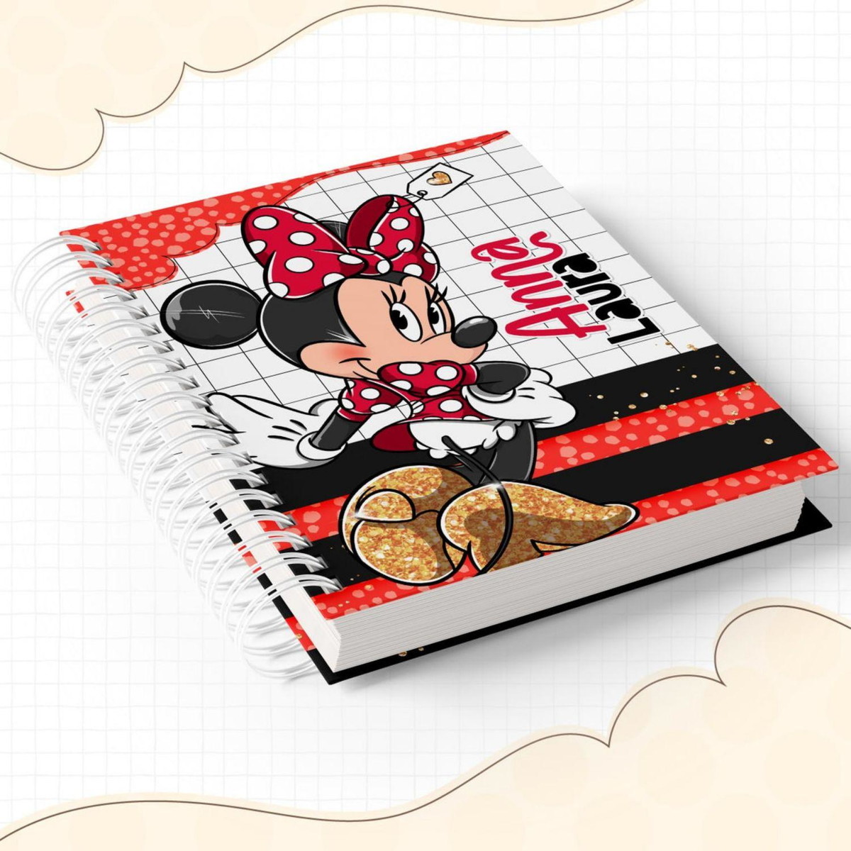 Arquivo Kit Encardenação/etiqueta Escolar Minnie #14649 - Imagem 2