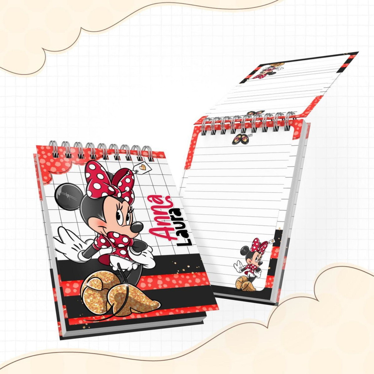 Arquivo Kit Encardenação/etiqueta Escolar Minnie #14649 - Imagem 4