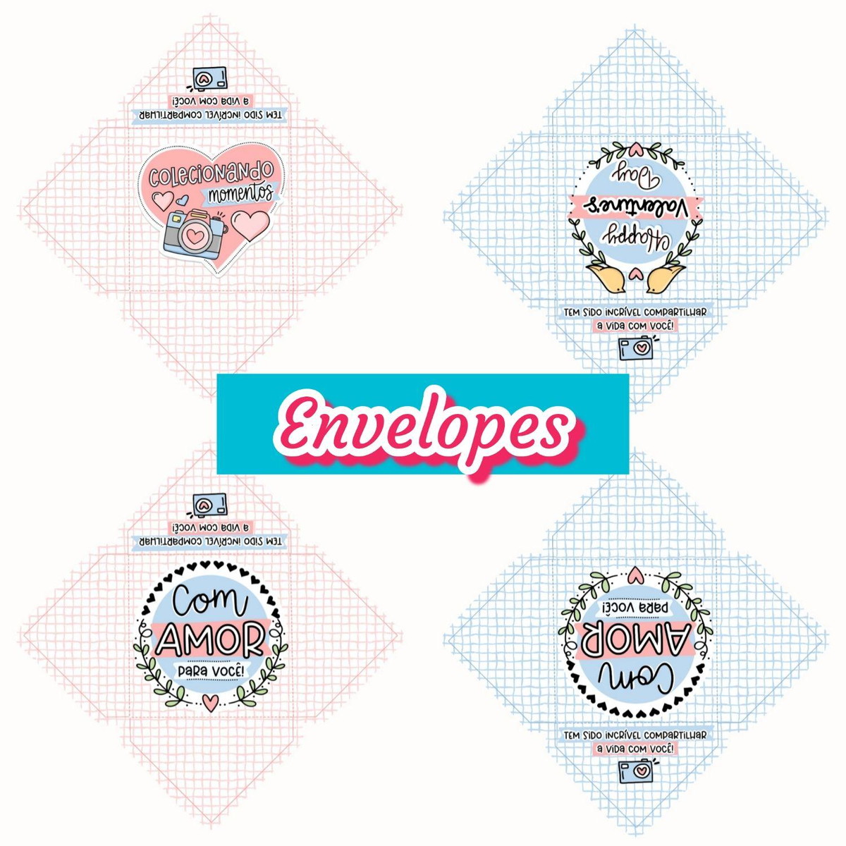 ARQUIVO KIT ENVELOPE MOLDURA POLAROIDE DIA DO NAMORADO 14095 - Imagem 2