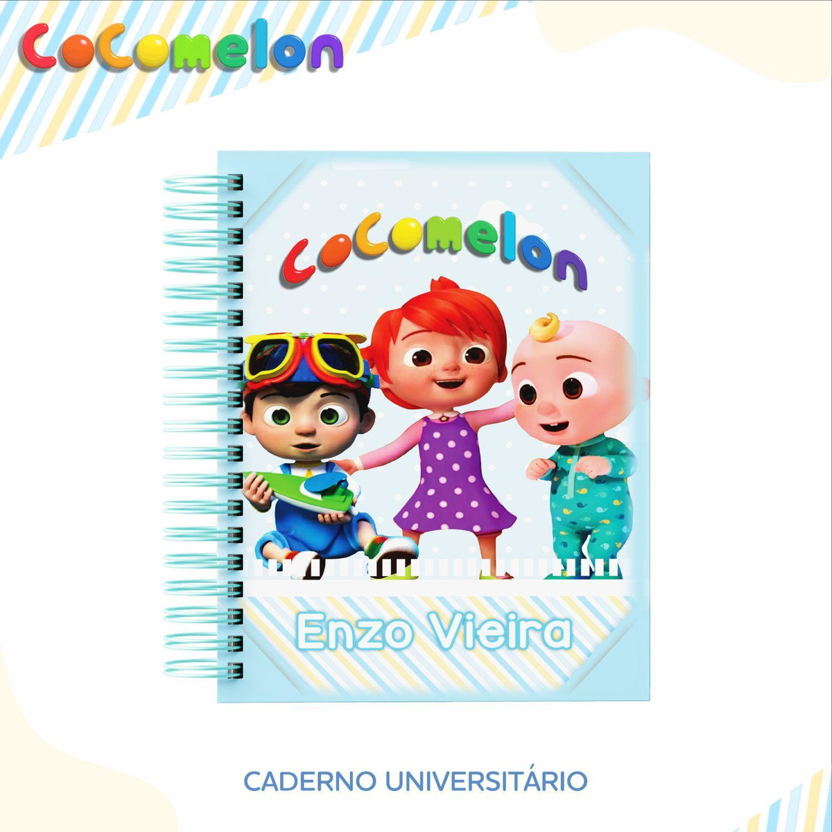 ARQUIVO KIT ETIQUETAS ESCOLARES COCOMELON #11326 - Imagem 4