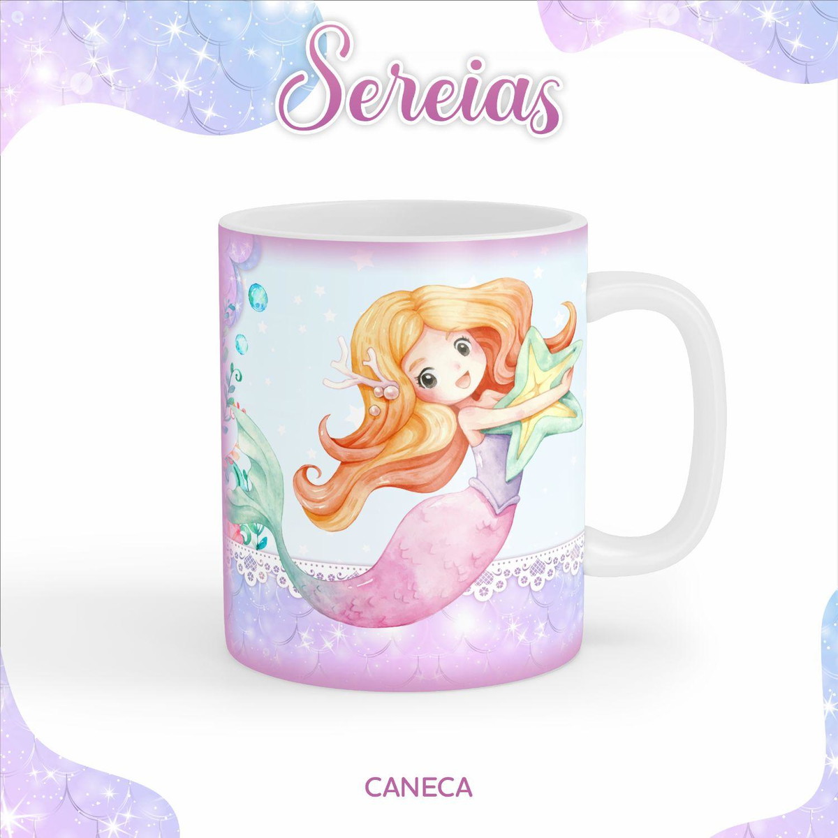 Arquivo Kit Etiquetas Escolares Sereia #11340 - Imagem 3