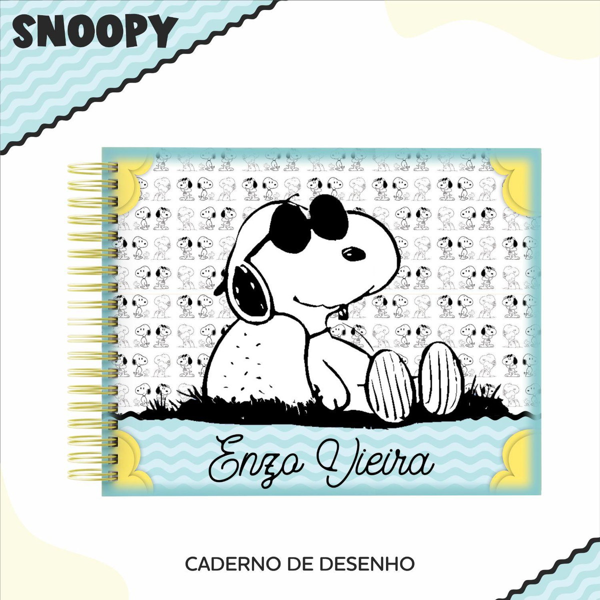ARQUIVO KIT ETIQUETAS ESCOLARES SNOOPY #11324 - Imagem 5