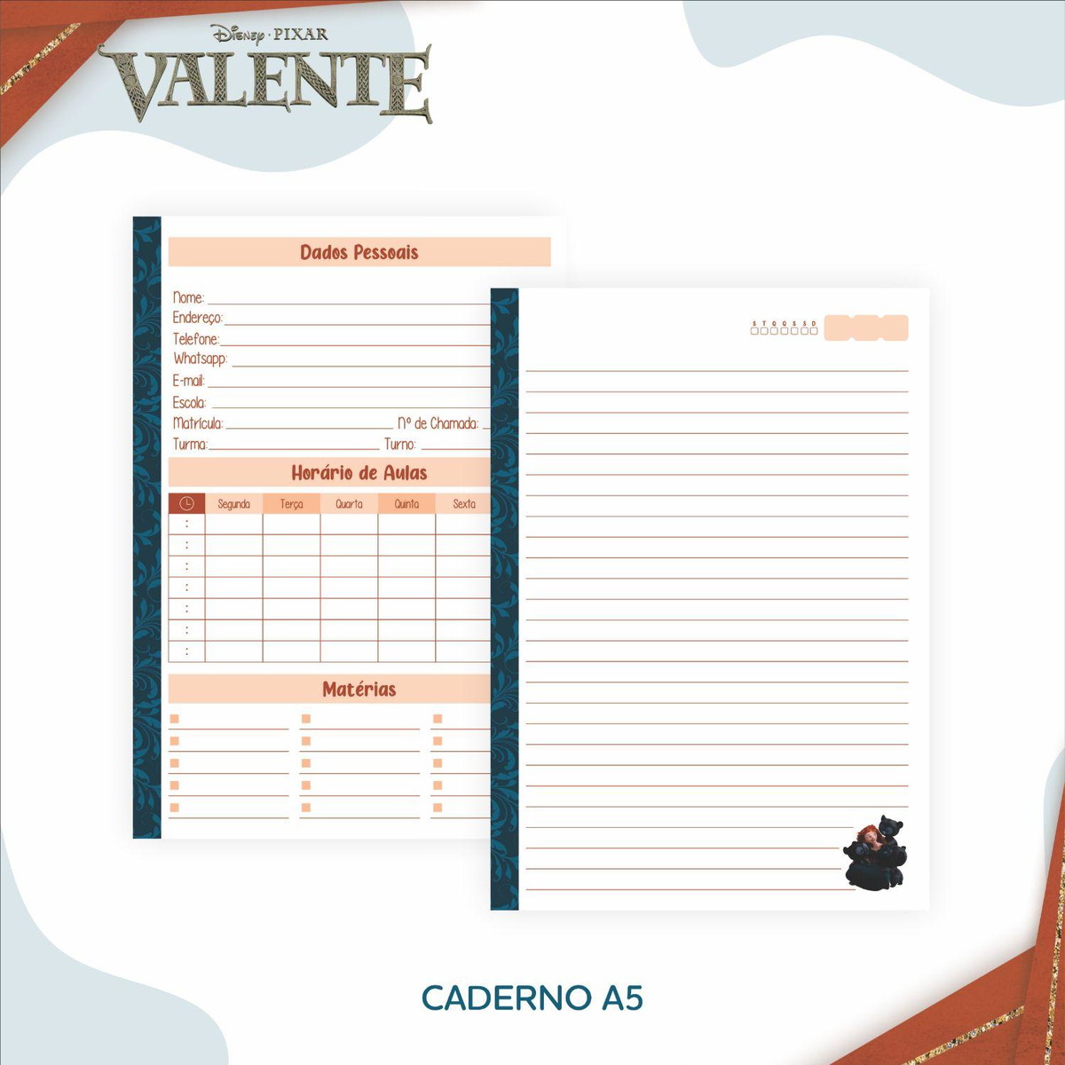 ARQUIVO KIT ETIQUETAS ESCOLARES VALENTE #11325 - Imagem 5