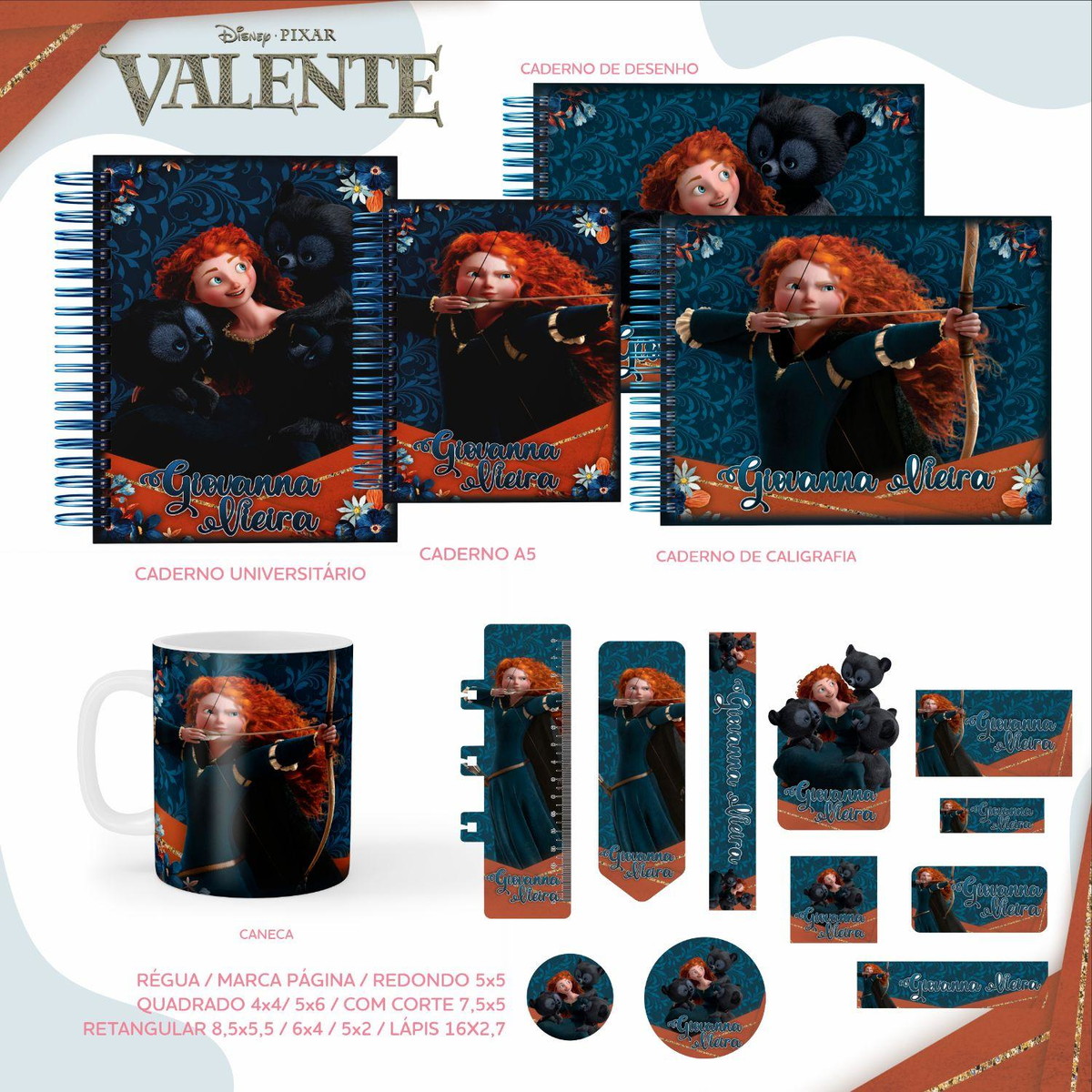 ARQUIVO KIT ETIQUETAS ESCOLARES VALENTE #11325