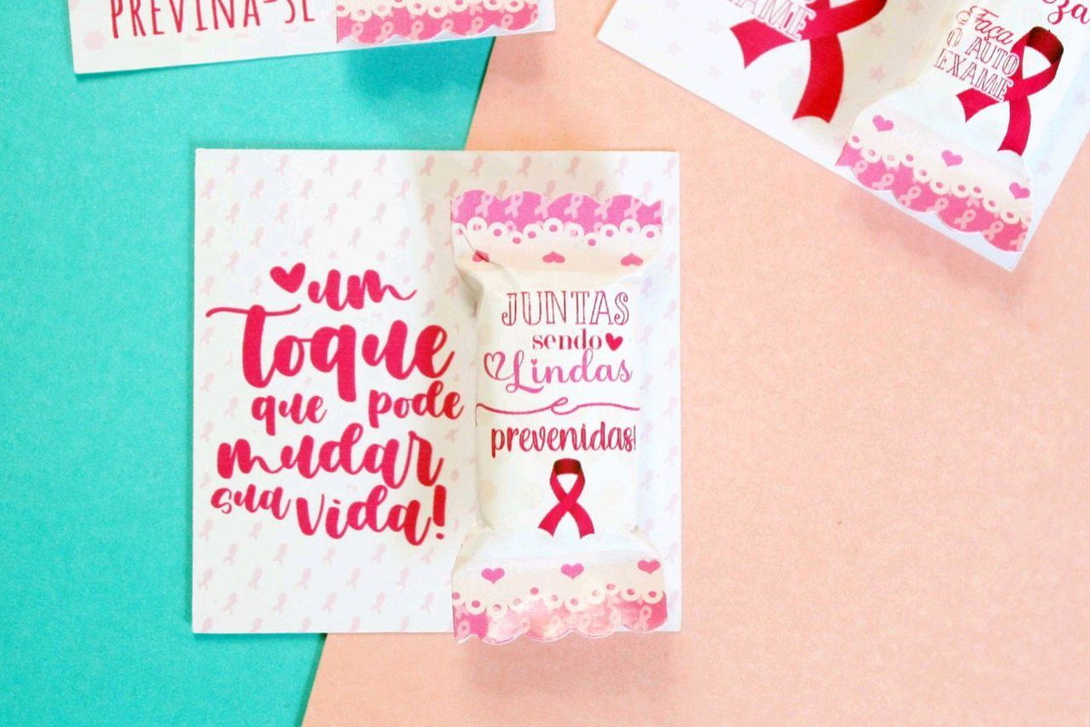 ARQUIVO KIT OUTUBRO ROSA MINI CARD E BALINHAS #11023 - Imagem 3