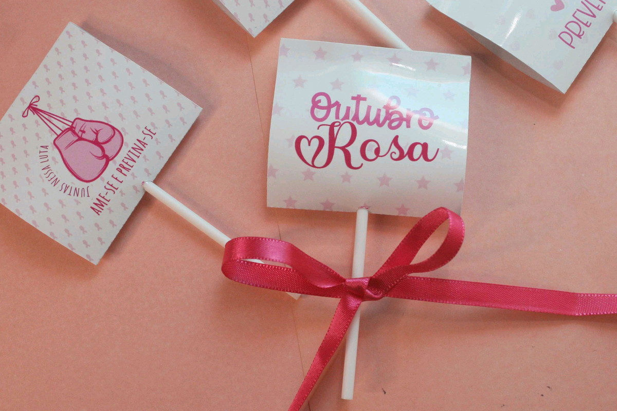 Arquivo Kit Outubro Rosa Tag para Pirulito #11024 - Imagem 4