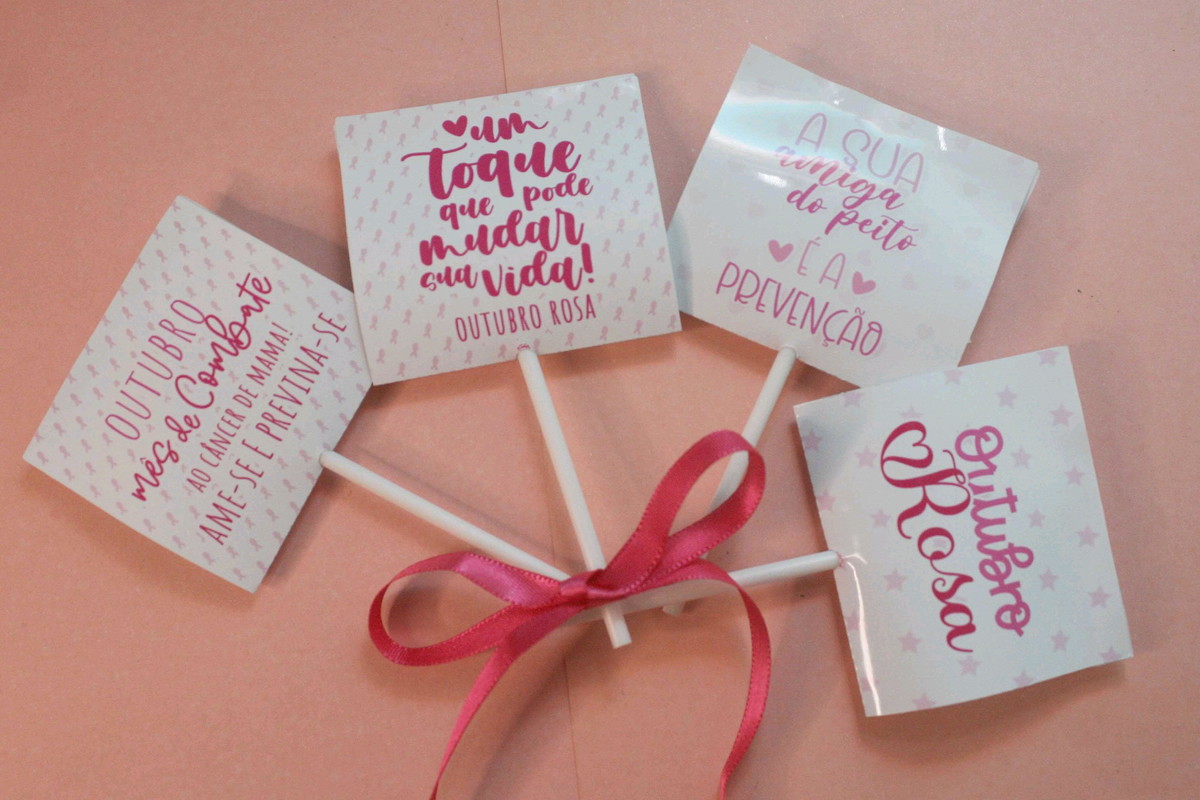 Arquivo Kit Outubro Rosa Tag para Pirulito #11024 - Imagem 2