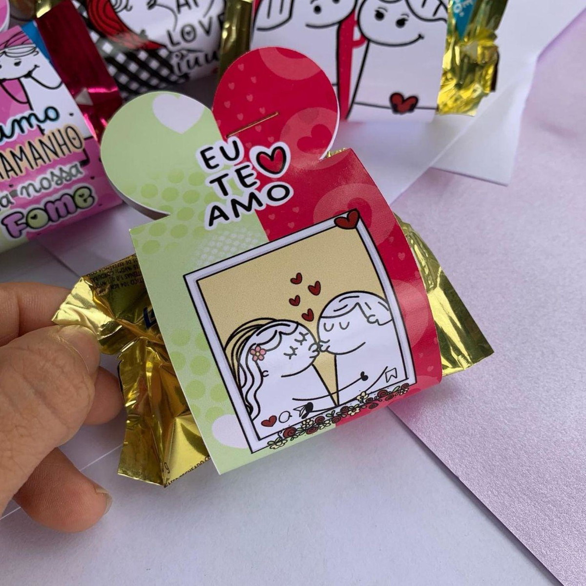 ARQUIVO KIT 10 PORTA CHOCOLATE FLORK DIA DOS NAMORADO #14082