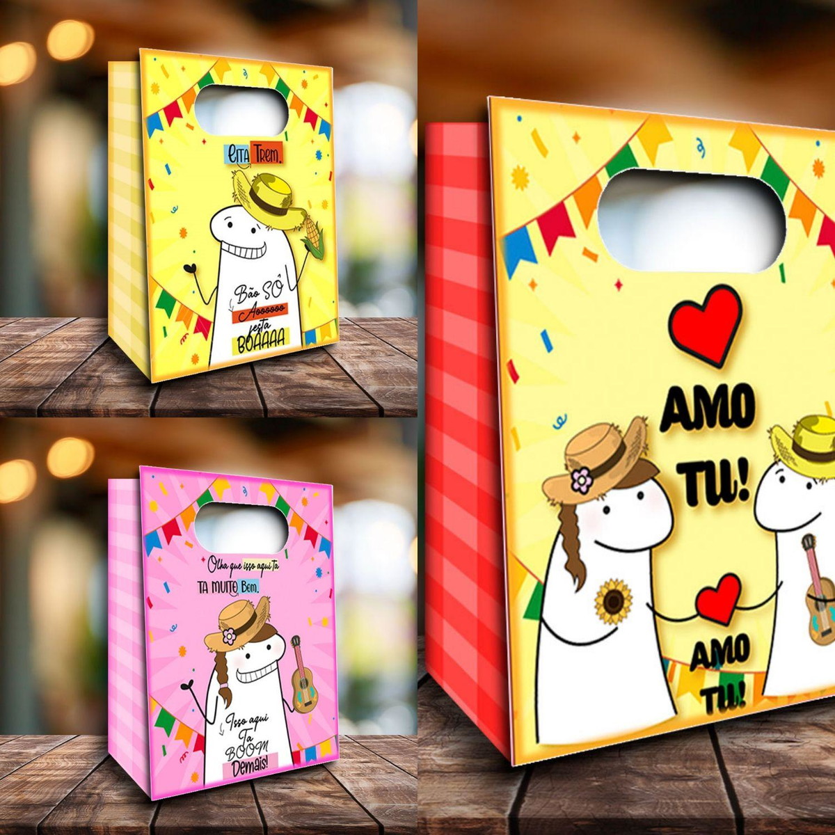 ARQUIVO KIT SACOLAS FLORK FESTA JUNINA SÃO JOÃO #14181 - Imagem 3