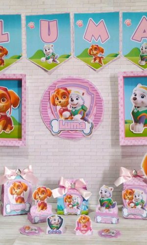 ARQUIVO KIT SÓ UM BOLINHO PATRULHA CANINA MENINA #9134