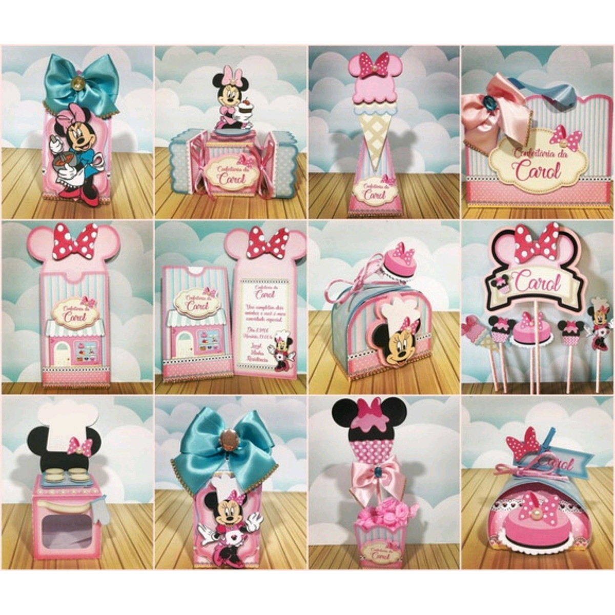 ARQUIVO DE CORTE MINNIE ROSA CONFEITEIRA (#9117) STUDIO PDF