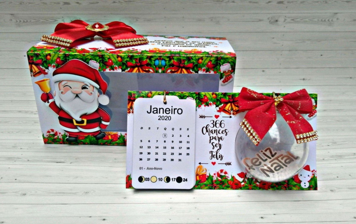 Arquivo Natal Calendário 2022 com Esfera #2212 Studio e pdf