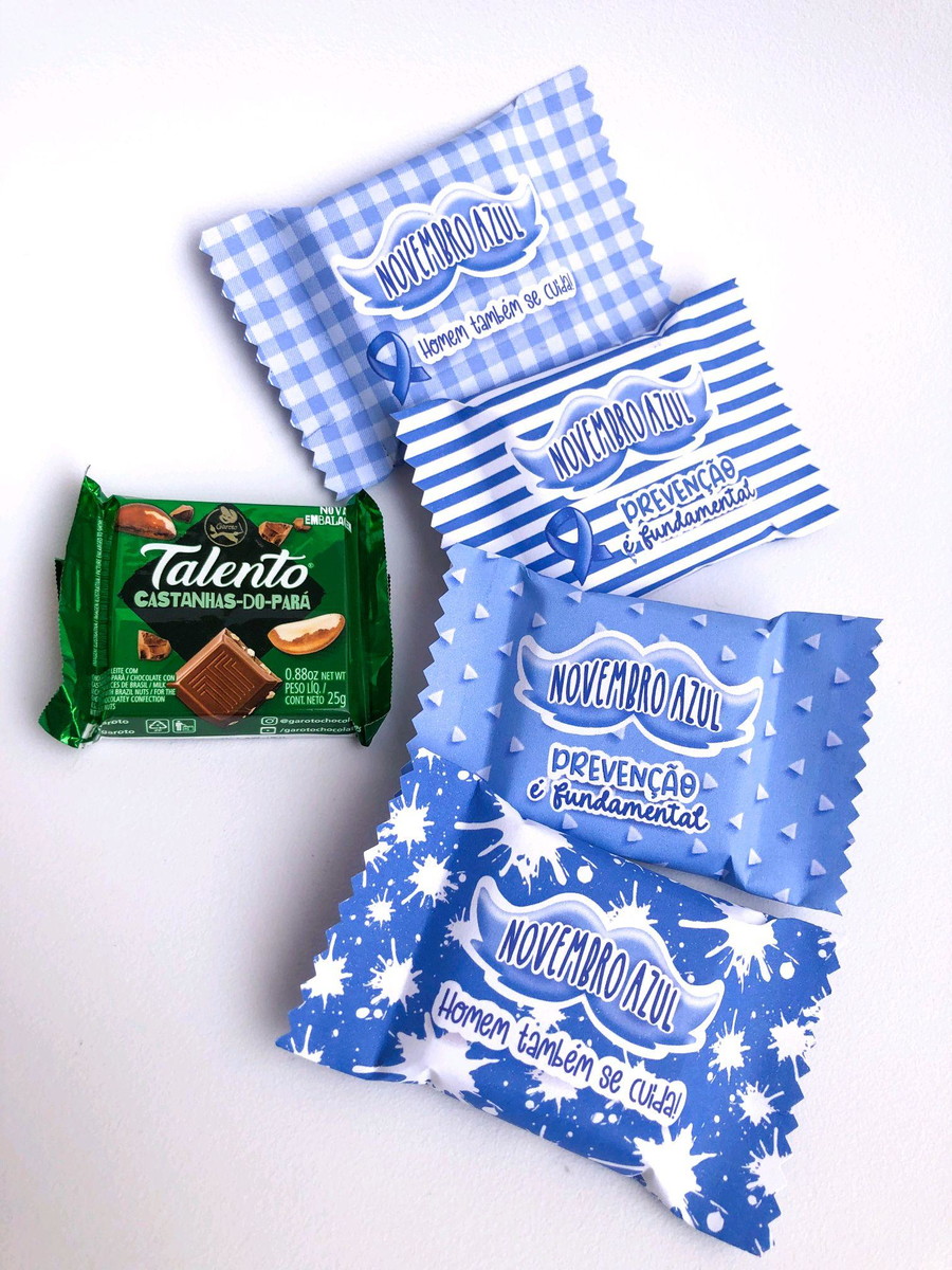 ARQUIVO NOVEMBRO AZUL PORTA CHOCOLATE TALENTO #11102