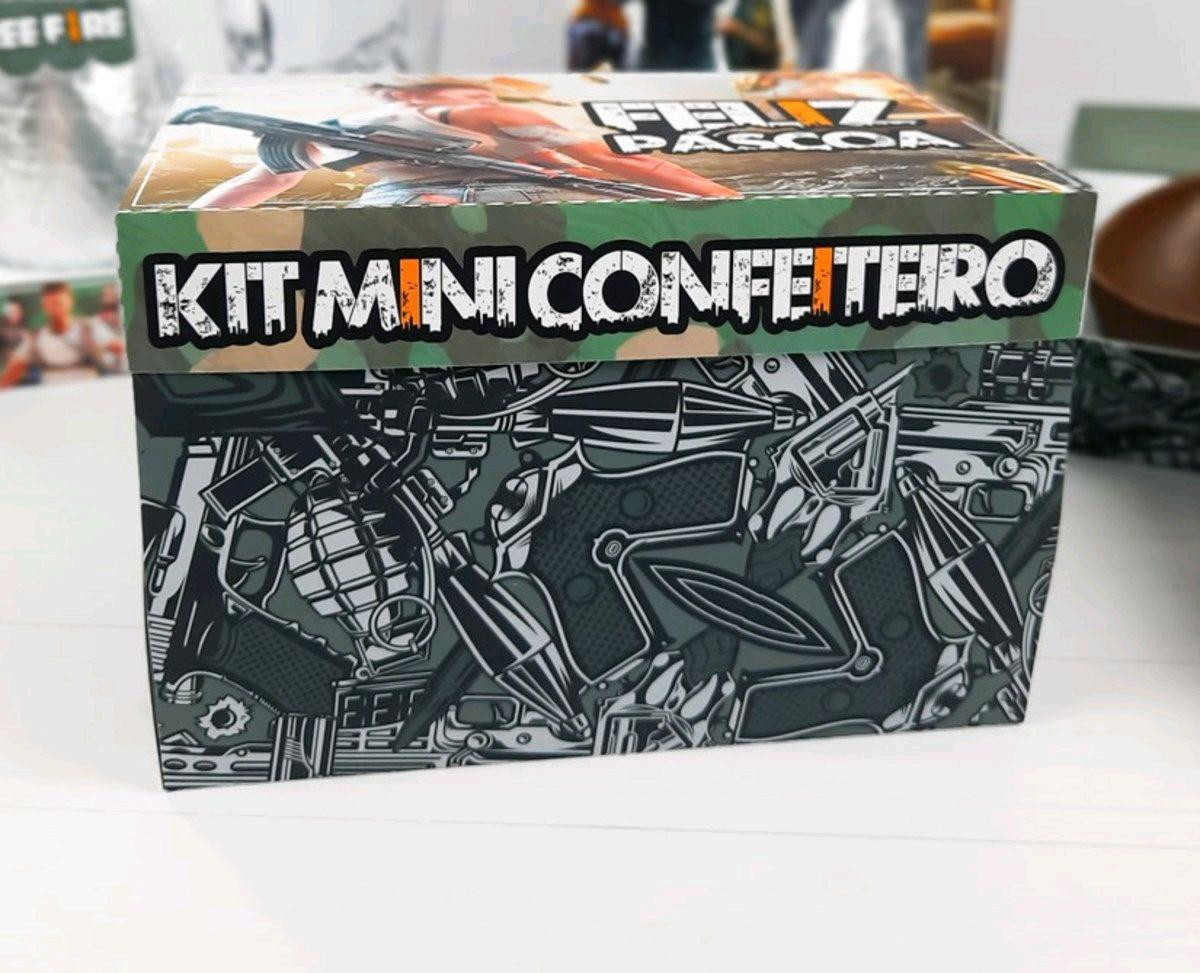 ARQUIVO PASCOA CAIXA CONFEITEIRO EXPLOSÃO FREE FIRE #3443 - Imagem 3