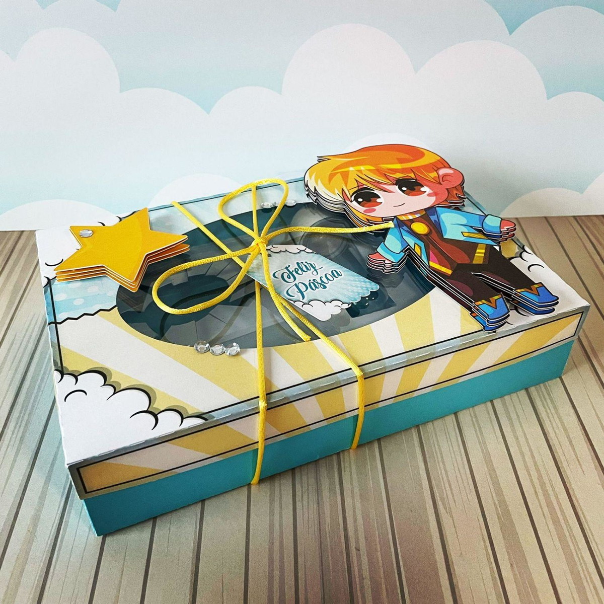 Arquivo Páscoa Caixa Mini Confeiteiro Anime Menino #15751 - Imagem 4