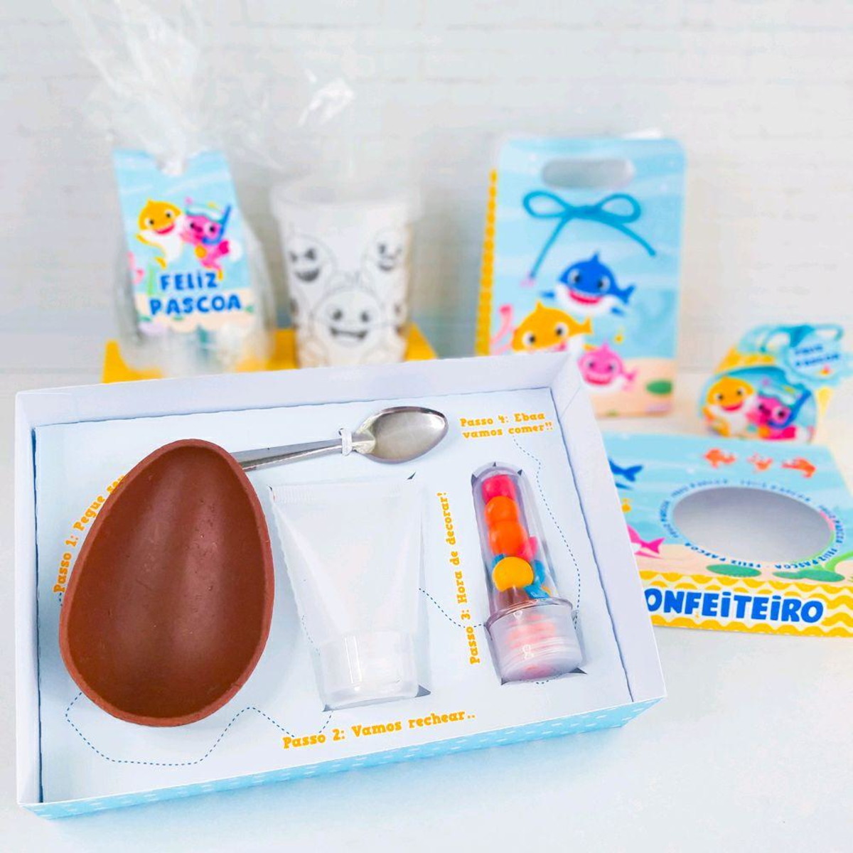 ARQUIVO PASCOA CAIXA MINI CONFEITEIRO BABY SHARK #4106 - Imagem 2