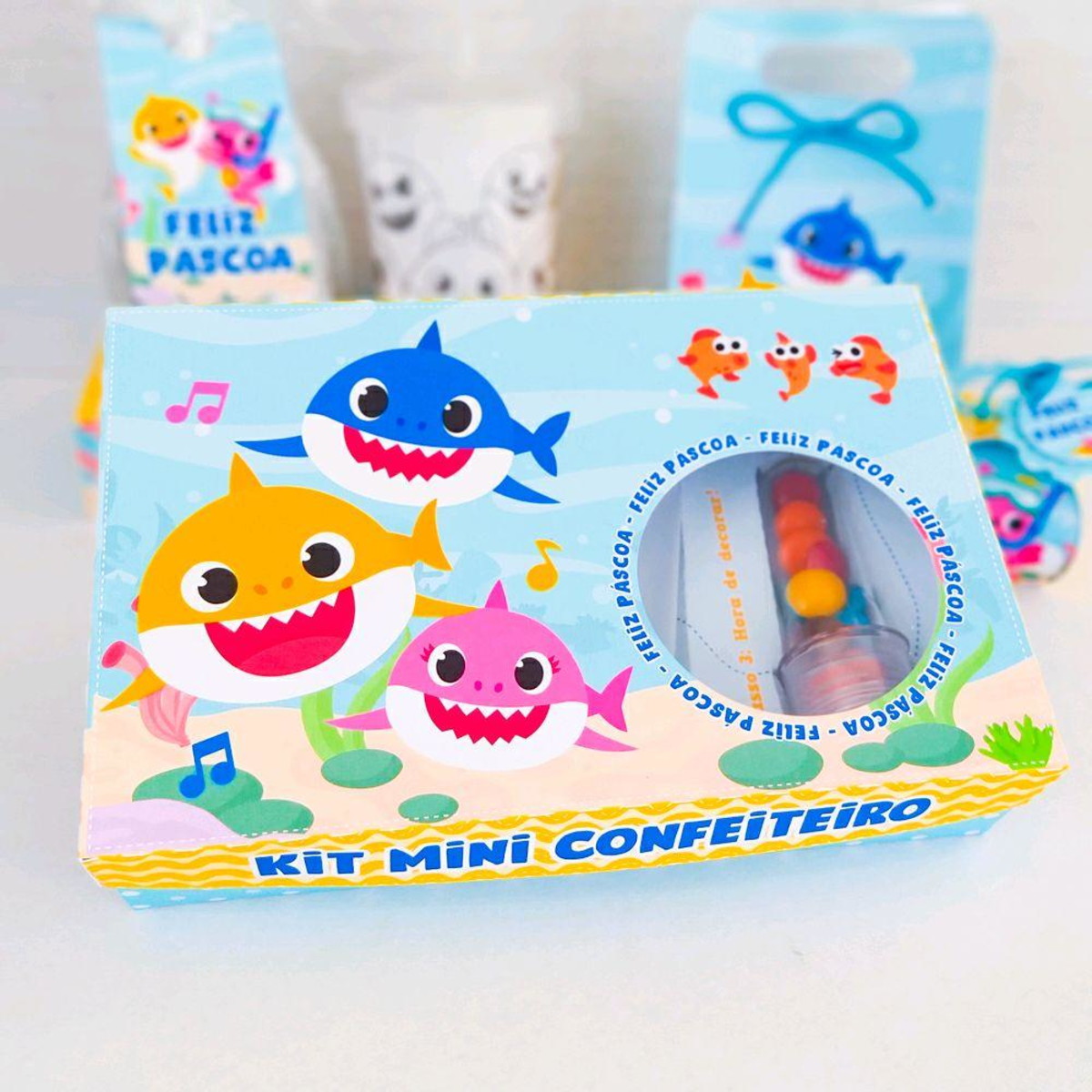 ARQUIVO PASCOA CAIXA MINI CONFEITEIRO BABY SHARK #4106