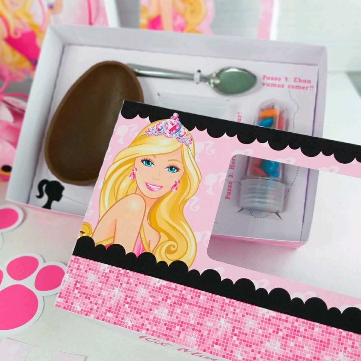 ARQUIVO PASCOA CAIXA MINI CONFEITEIRO BARBIE #3586