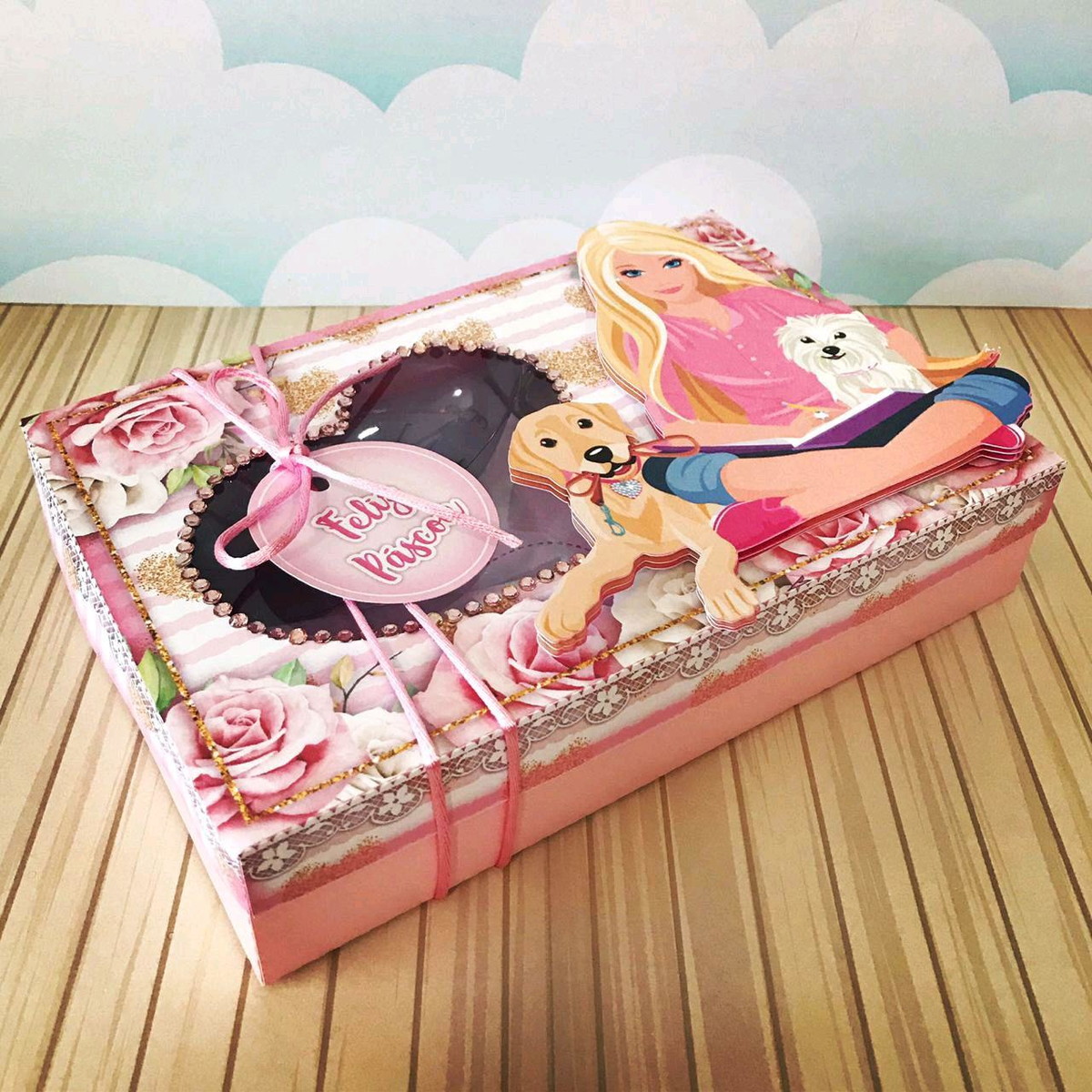 ARQUIVO PASCOA CAIXA MINI CONFEITEIRO BARBIE #4545 - Imagem 3