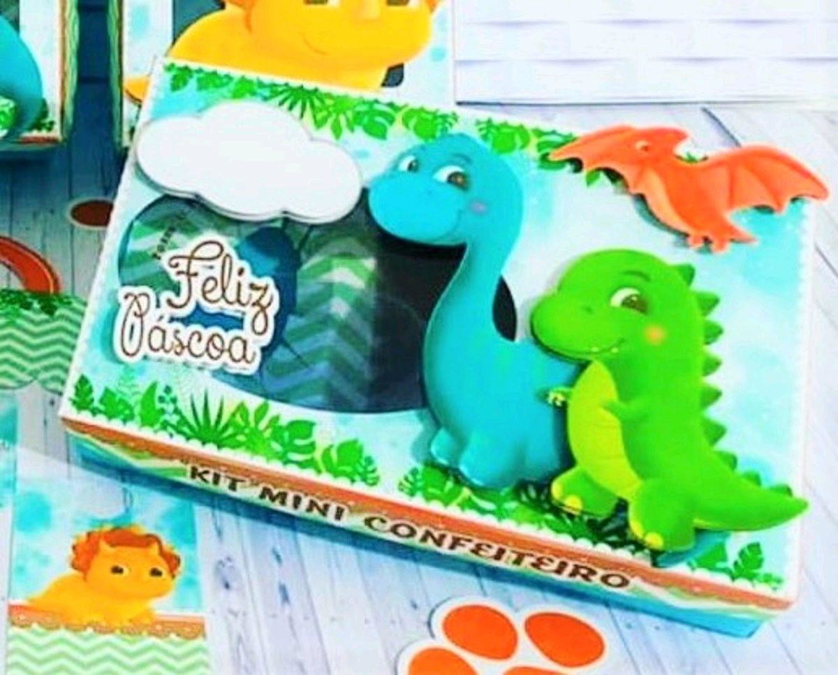 ARQUIVO PASCOA CAIXA MINI CONFEITEIRO DINOSSAURO CUTE #3477