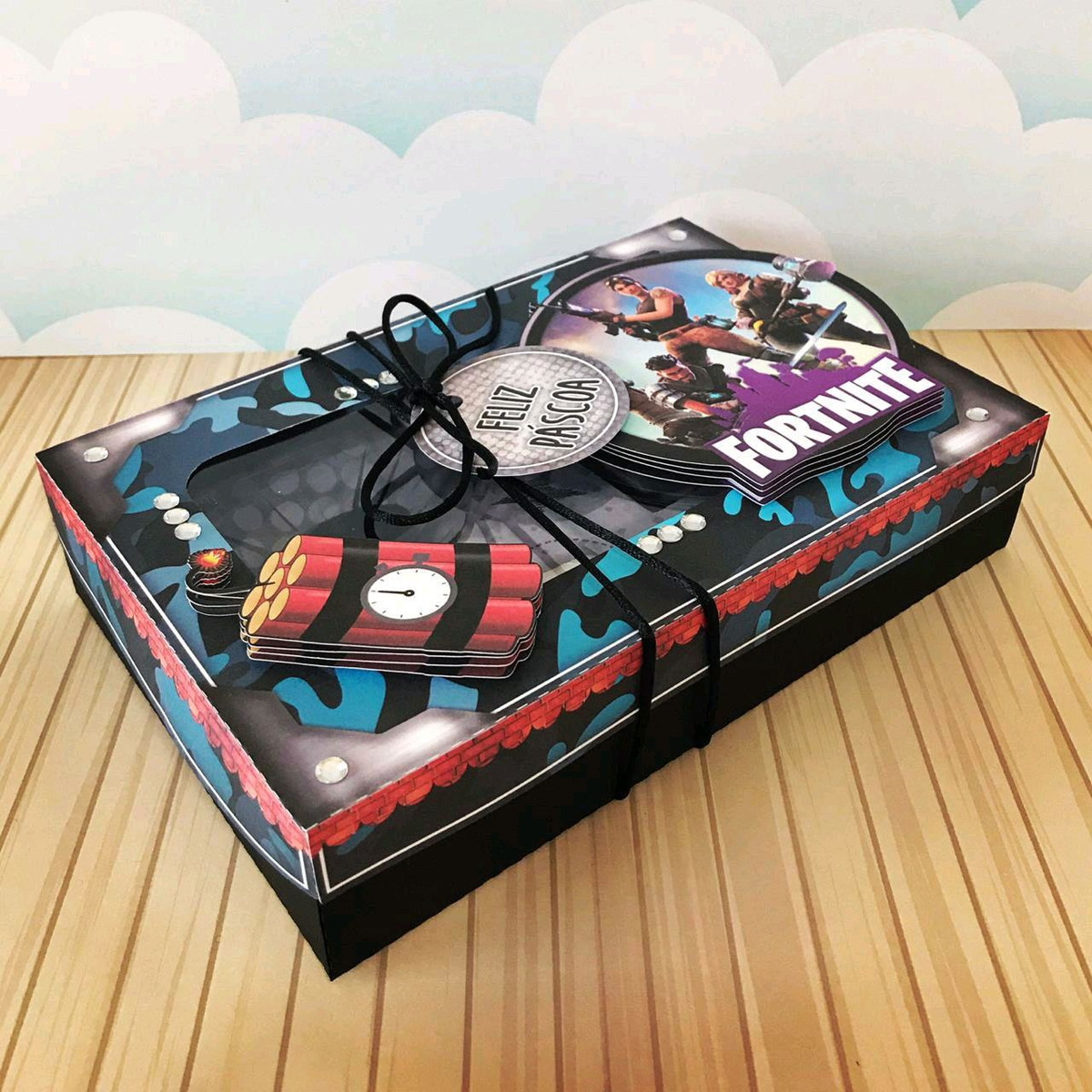 ARQUIVO PASCOA CAIXA MINI CONFEITEIRO FORTNITE #4563 - Imagem 3
