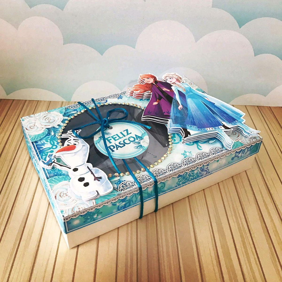 ARQUIVO PASCOA CAIXA MINI CONFEITEIRO FROZEN #4548 - Imagem 3