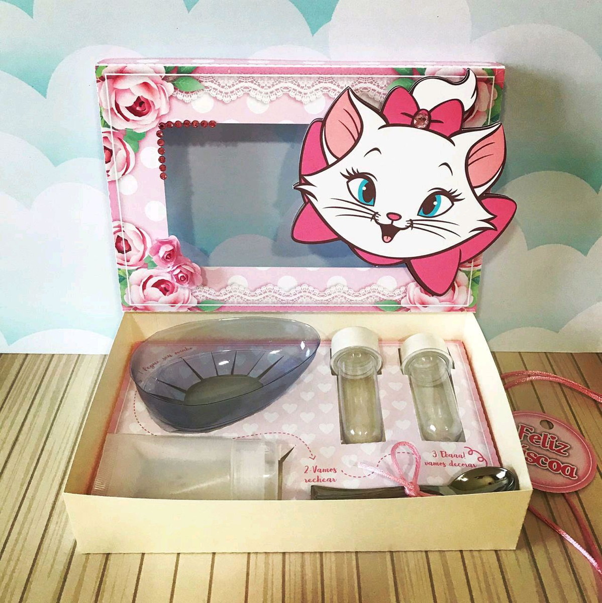 ARQUIVO PASCOA CAIXA MINI CONFEITEIRO GATINHA MARIE #4549