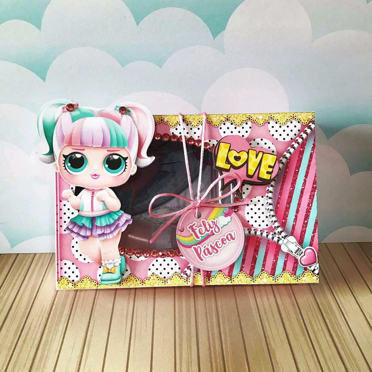 ARQUIVO PASCOA CAIXA MINI CONFEITEIRO LOL #4551 - Imagem 3