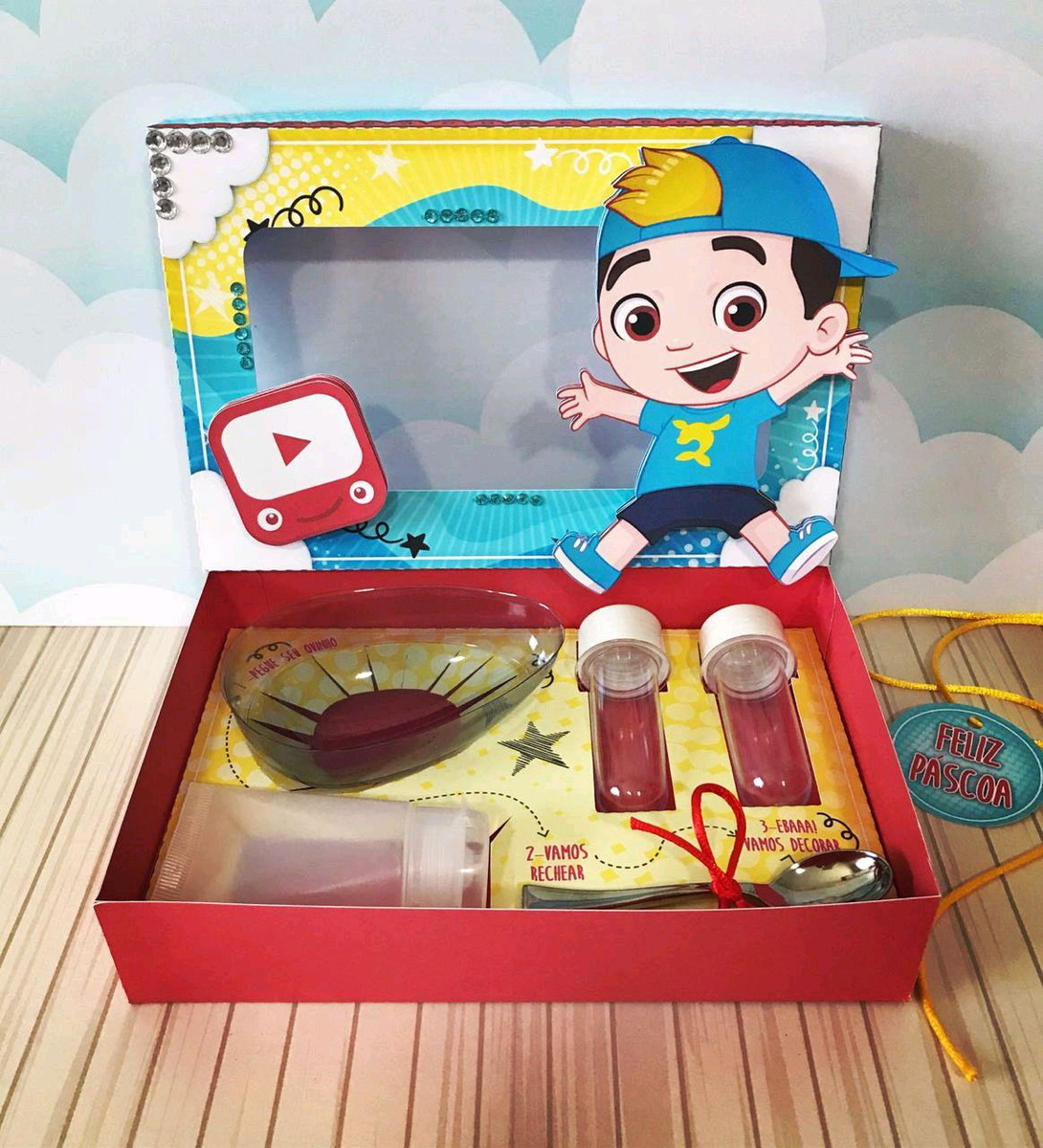 ARQUIVO PASCOA CAIXA MINI CONFEITEIRO LUCAS NETO #4565 - Imagem 2
