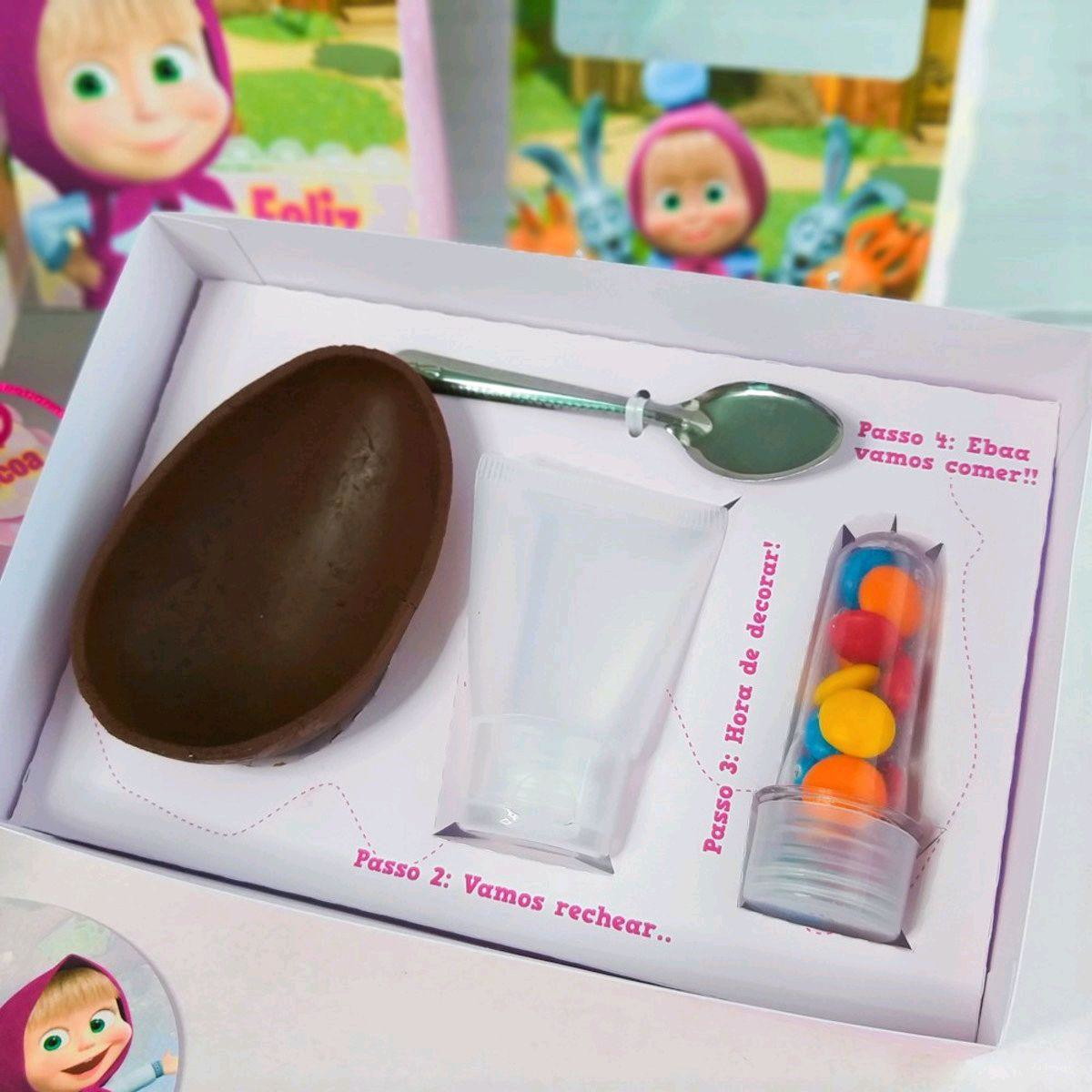 ARQUIVO PASCOA CAIXA MINI CONFEITEIRO MASHA E O URSO #3605 - Imagem 3