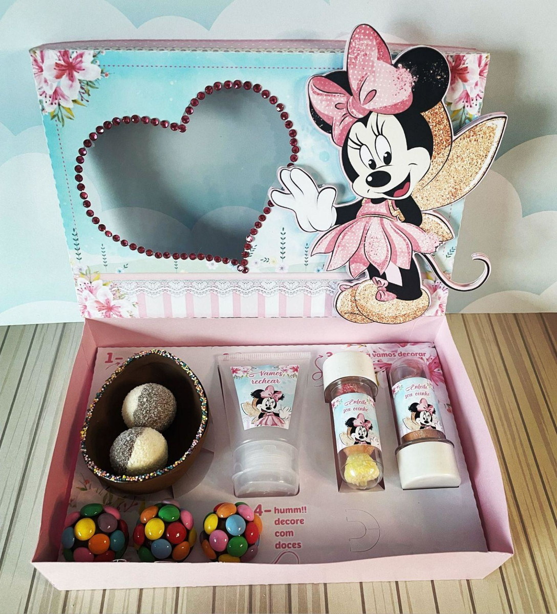 Arquivo Páscoa Caixa Mini Confeiteiro Minnie Rosa #15761 - Imagem 4