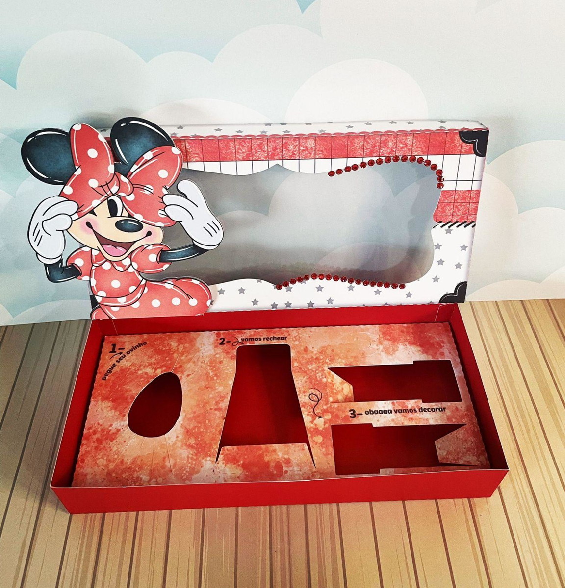 Arquivo Páscoa Caixa Mini Confeiteiro Minnie Vermelha #15760 - Imagem 4