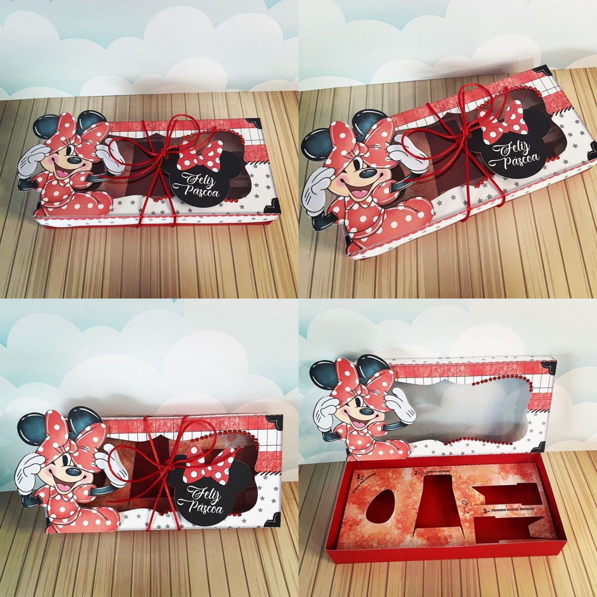 Arquivo Páscoa Caixa Mini Confeiteiro Minnie Vermelha #15760 - Imagem 2
