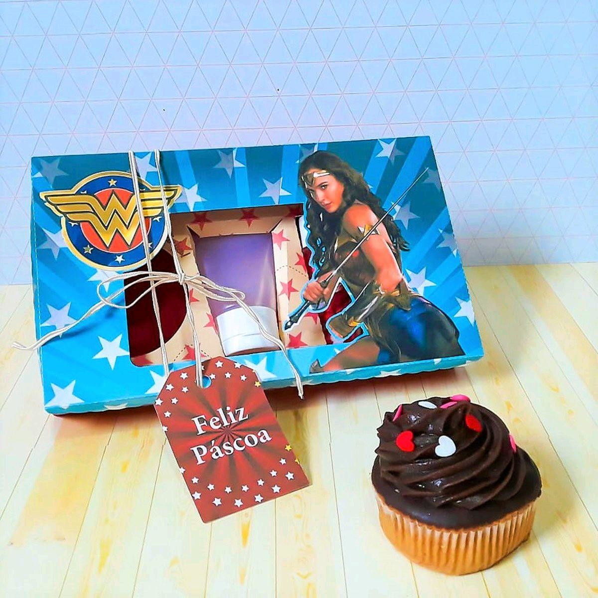 ARQUIVO PASCOA CAIXA MINI CONFEITEIRO MULHER MARAVILHA #3300 - Imagem 3