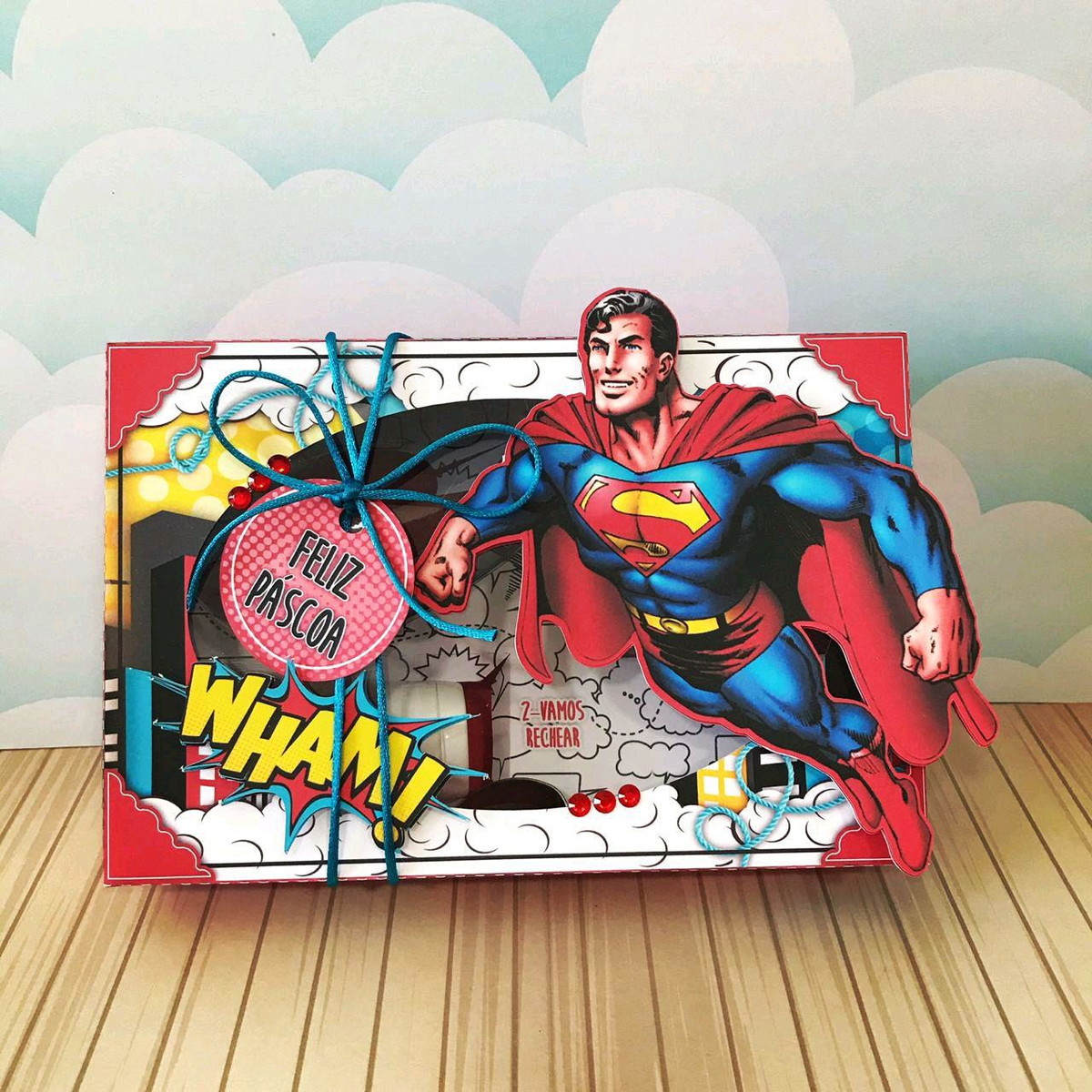 ARQUIVO PASCOA CAIXA MINI CONFEITEIRO SUPER HEROIS #4575 - Imagem 2