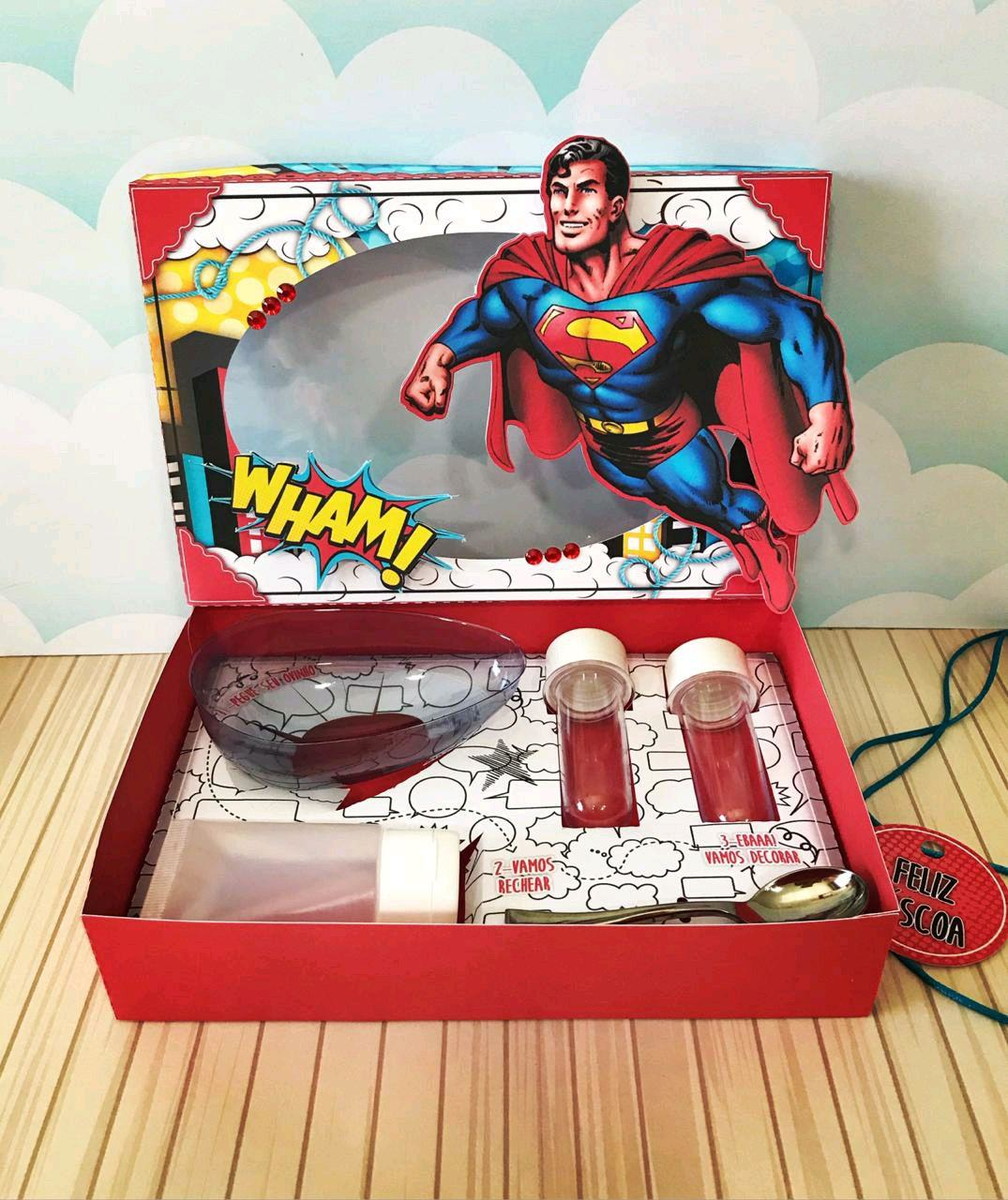 ARQUIVO PASCOA CAIXA MINI CONFEITEIRO SUPER HEROIS #4575