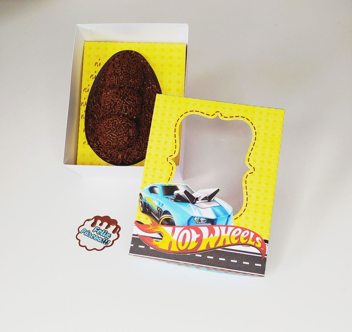 ARQUIVO PASCOA CAIXA OVO DE COLHER 100g HOTWHEELS #13697