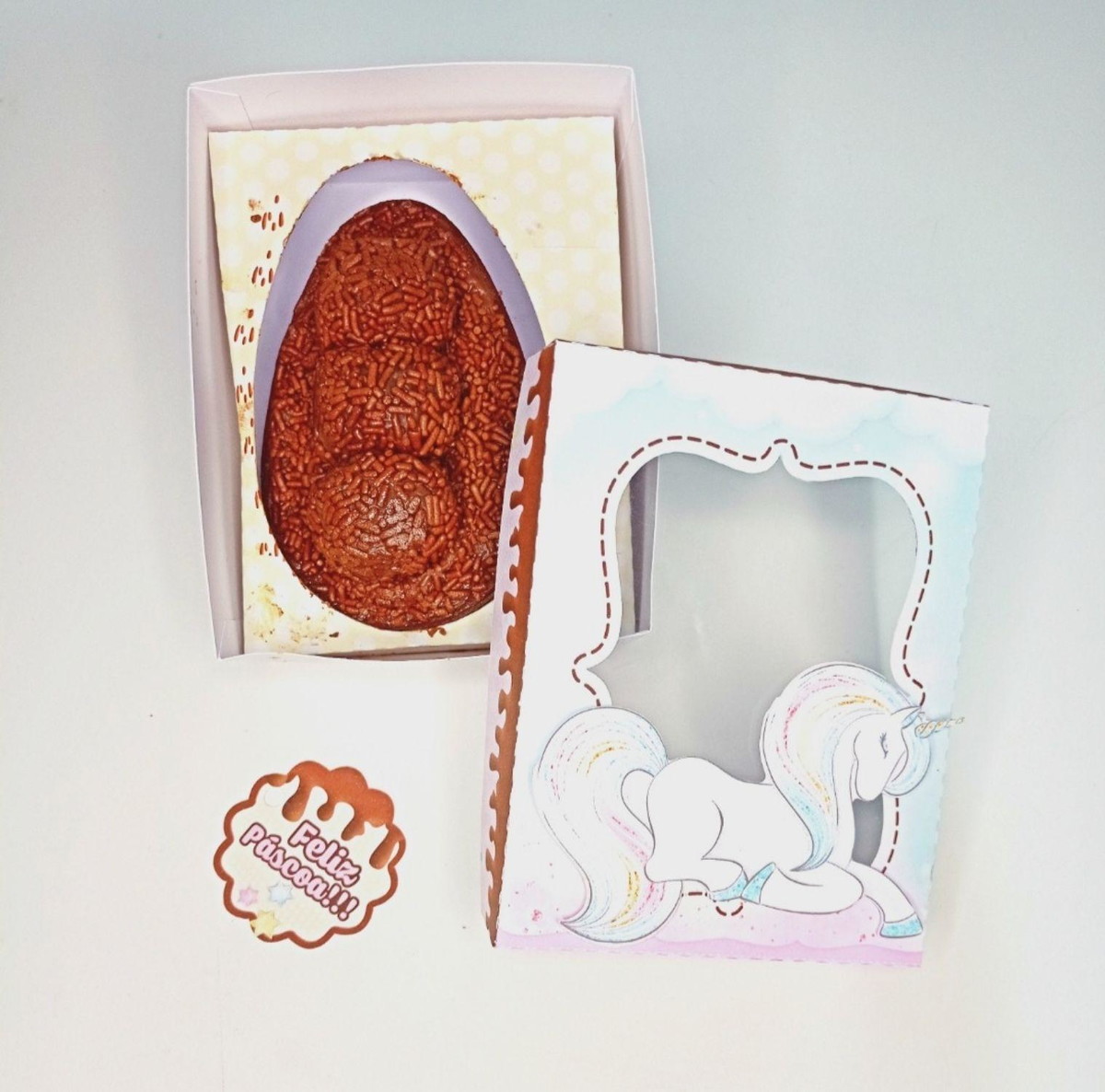 ARQUIVO PASCOA CAIXA OVO DE COLHER 100g UNICORNIO #13680