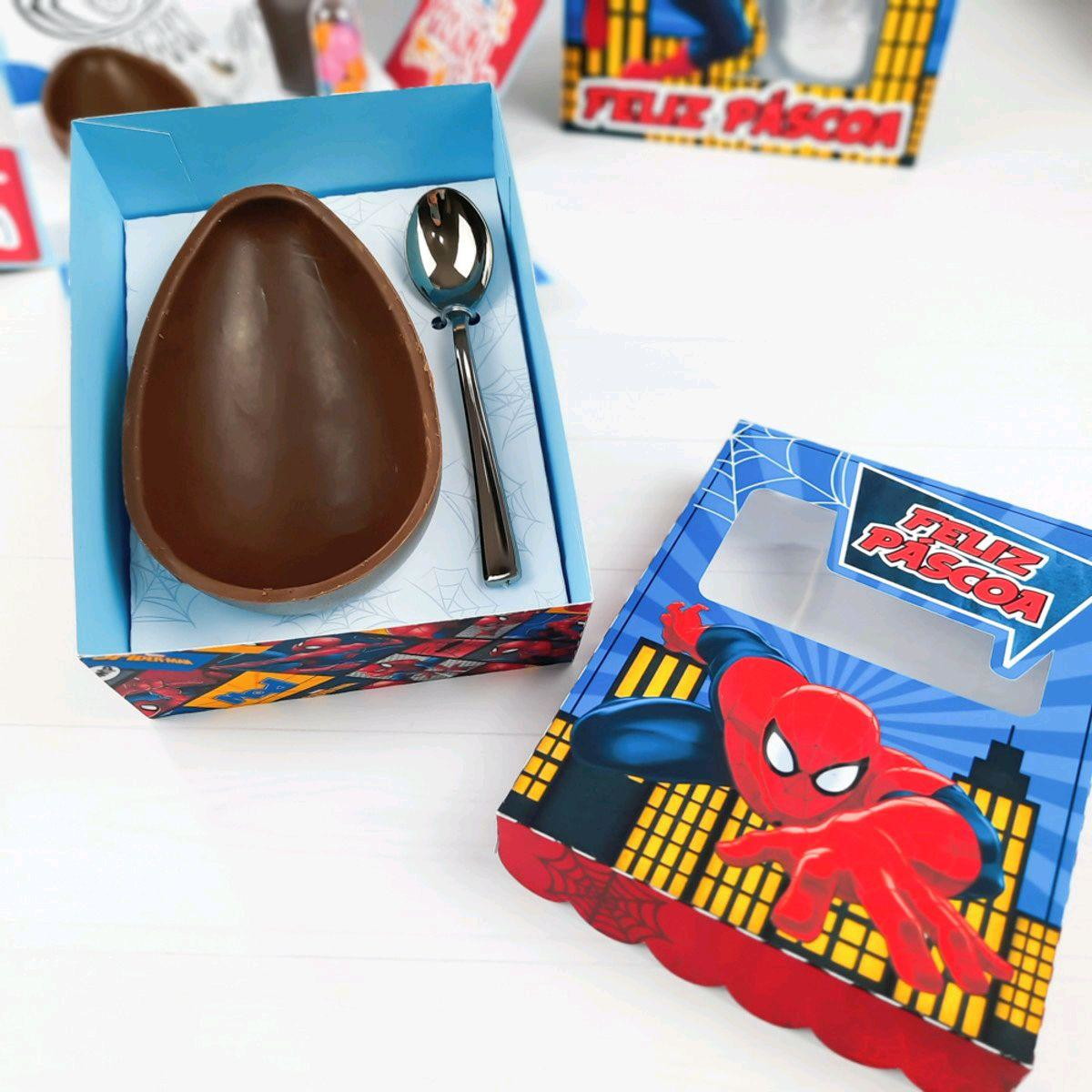ARQUIVO PASCOA CAIXA OVO DE COLHER HOMEM ARANHA 250g #3385
