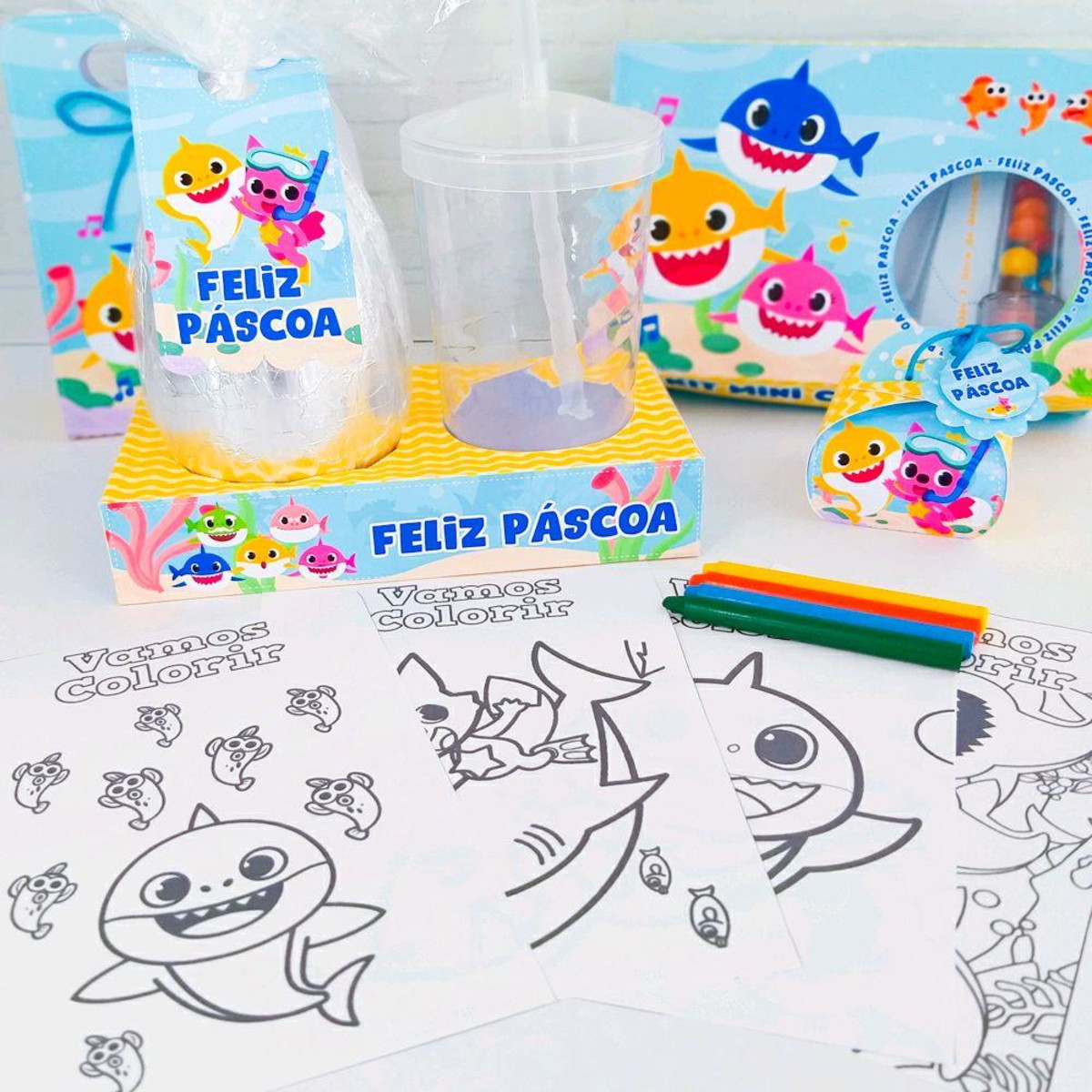 ARQUIVO PASCOA CAIXA OVO E COPO BABY SHARK #4103 - Imagem 3