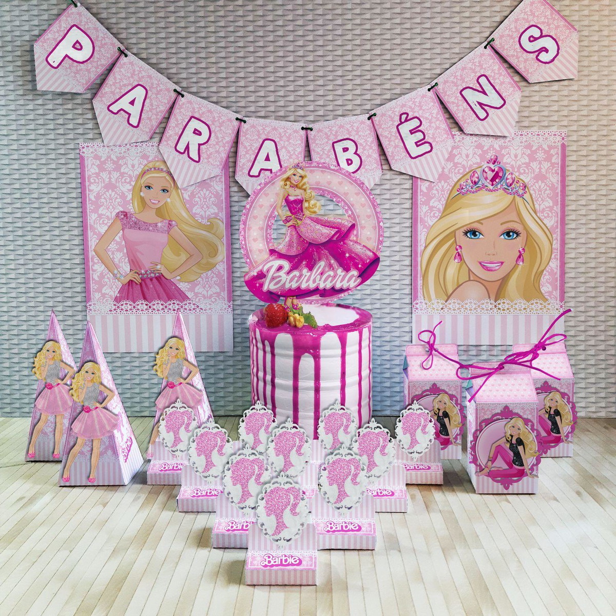Arquivo de Corte Kit Festa Barbie #16000